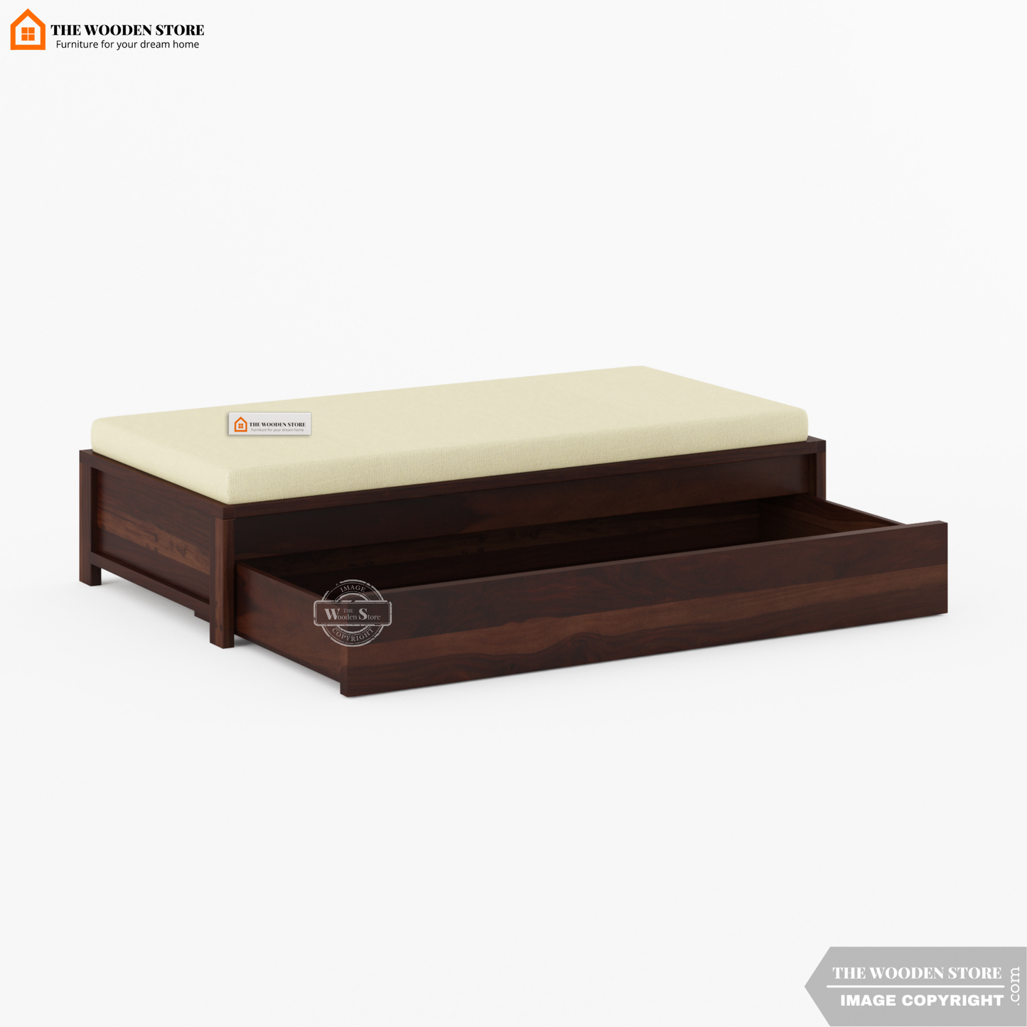 Mantra Divan with Mattress (Walnut Finish)