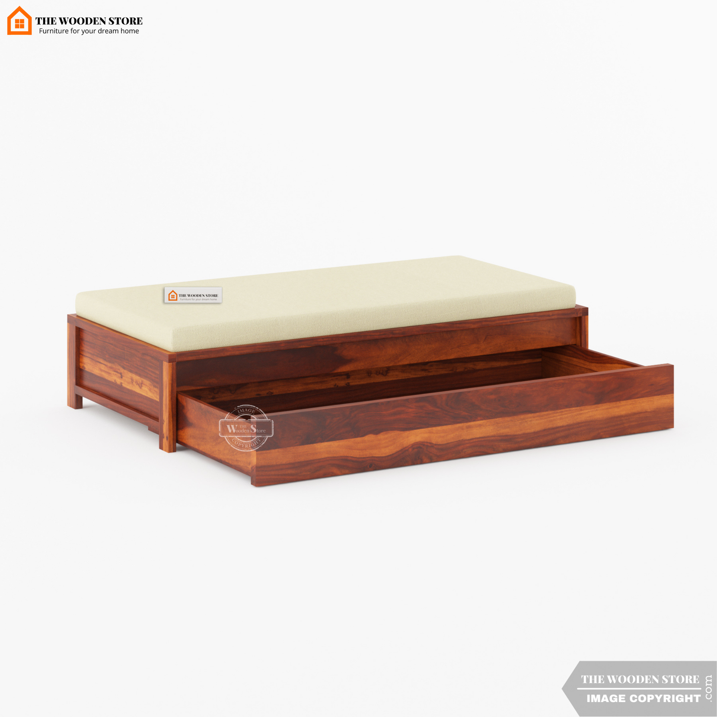 Mantra Divan with Mattress (Honey Finish)