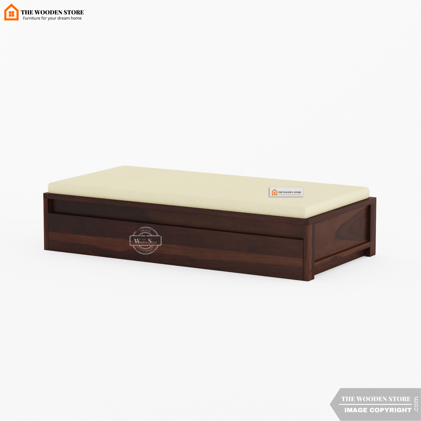 Mantra Divan with Mattress (Walnut Finish)