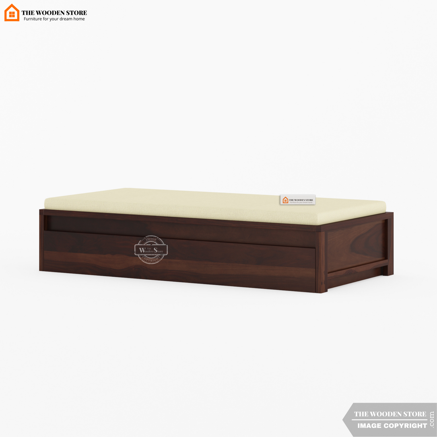 Mantra Divan with Mattress (Walnut Finish)