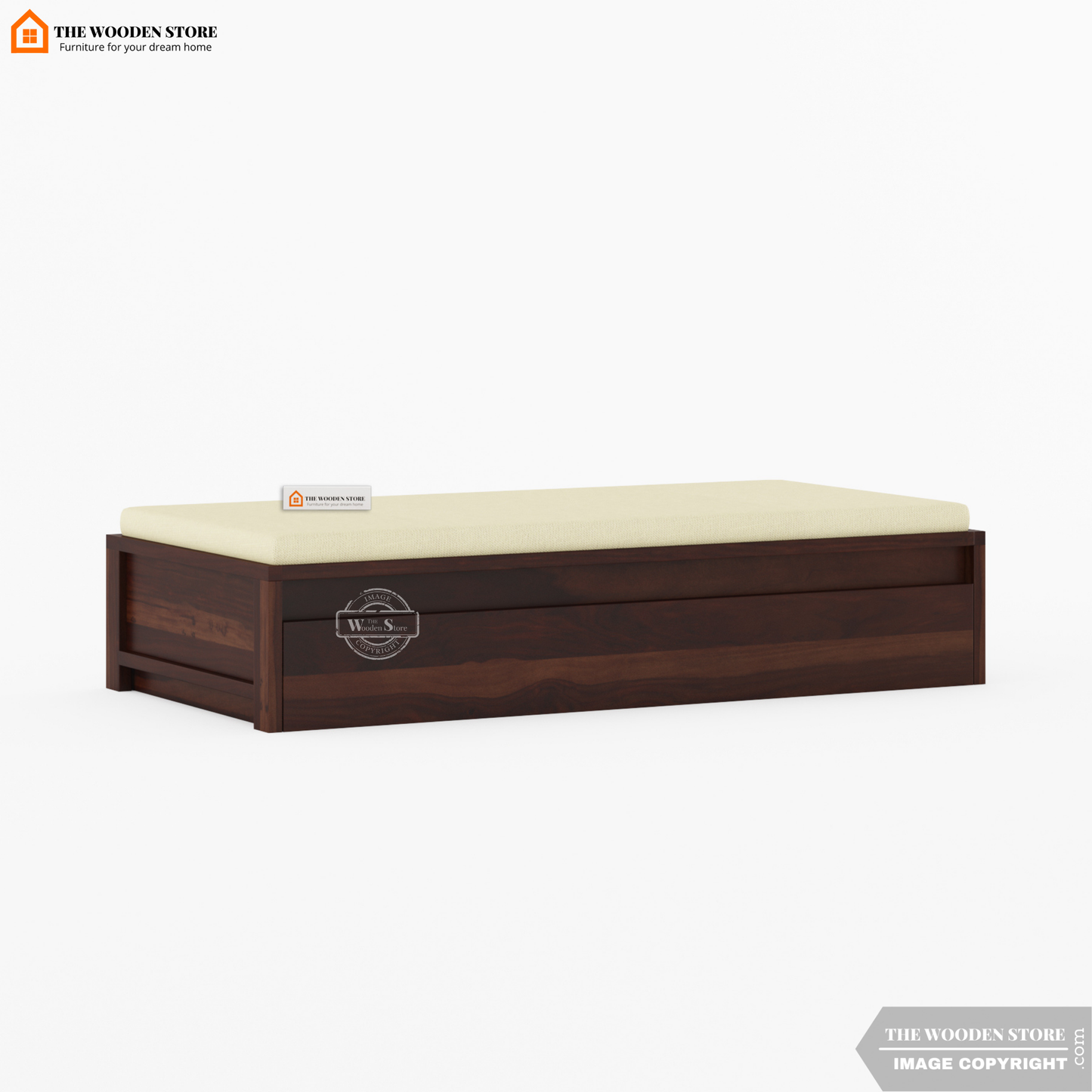 Mantra Divan with Mattress (Walnut Finish)