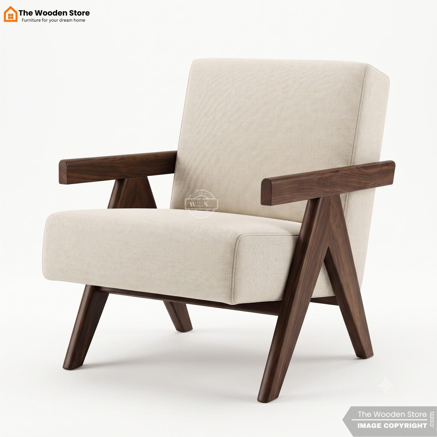 Chandigarh Lounge Chair (Walnut Finish)