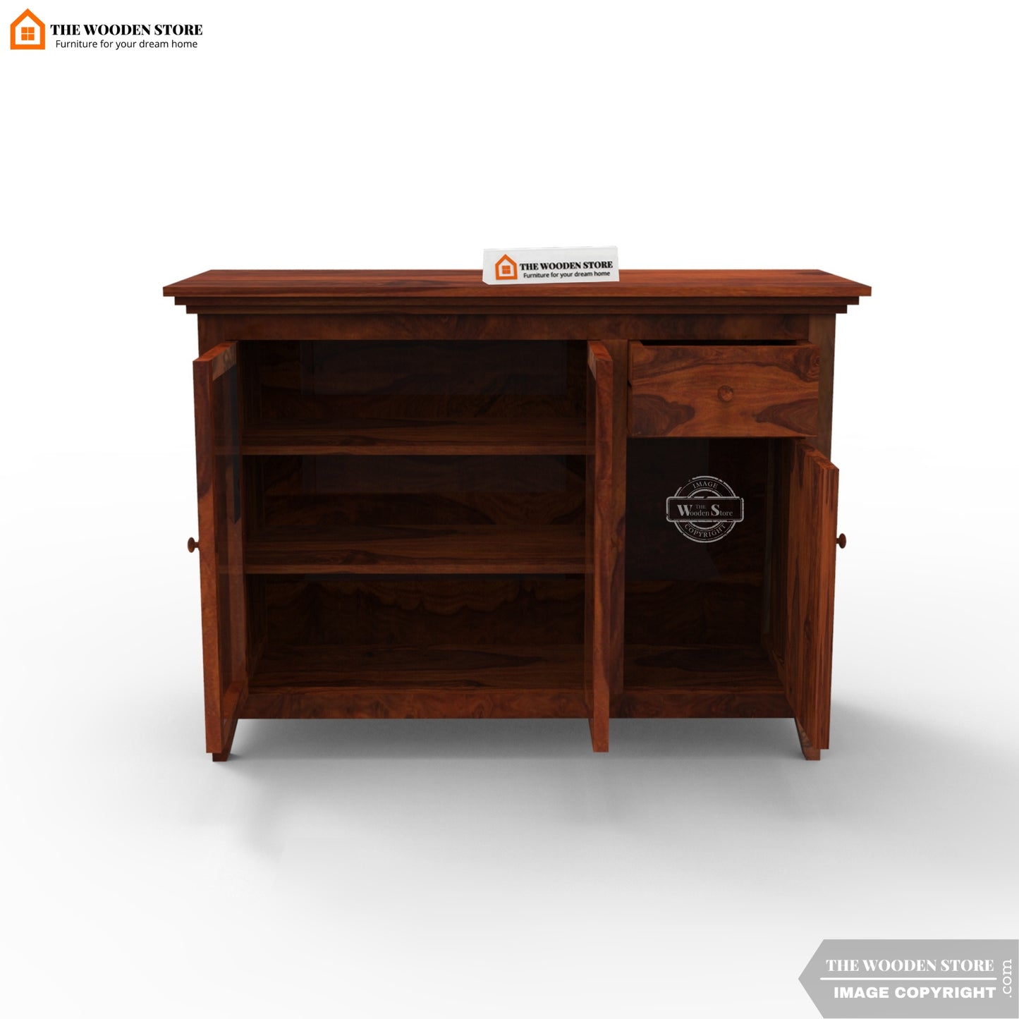 Bankston Kitchen Cabinet (Honey Finish)