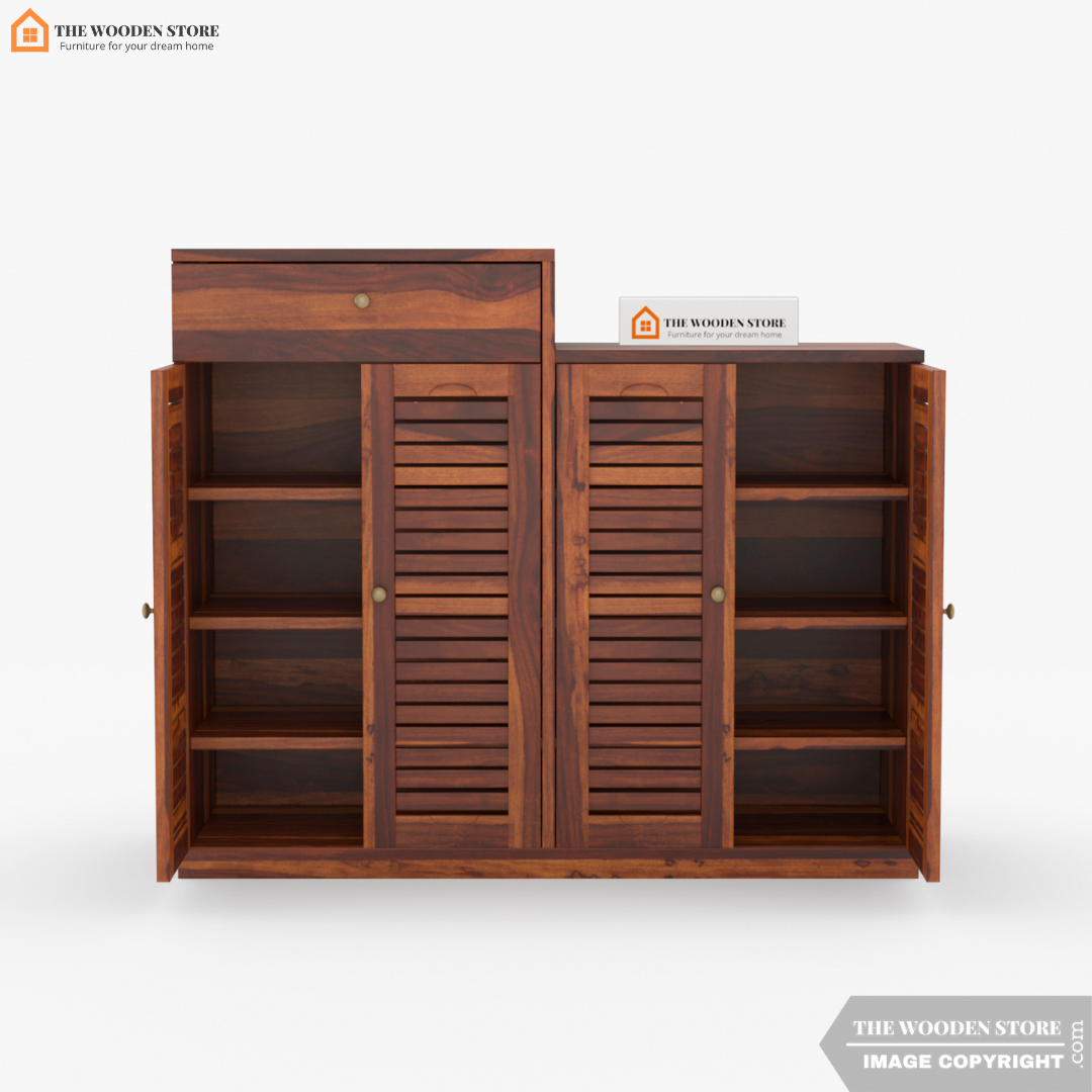 Austin Shoe Rack (Honey Finish)