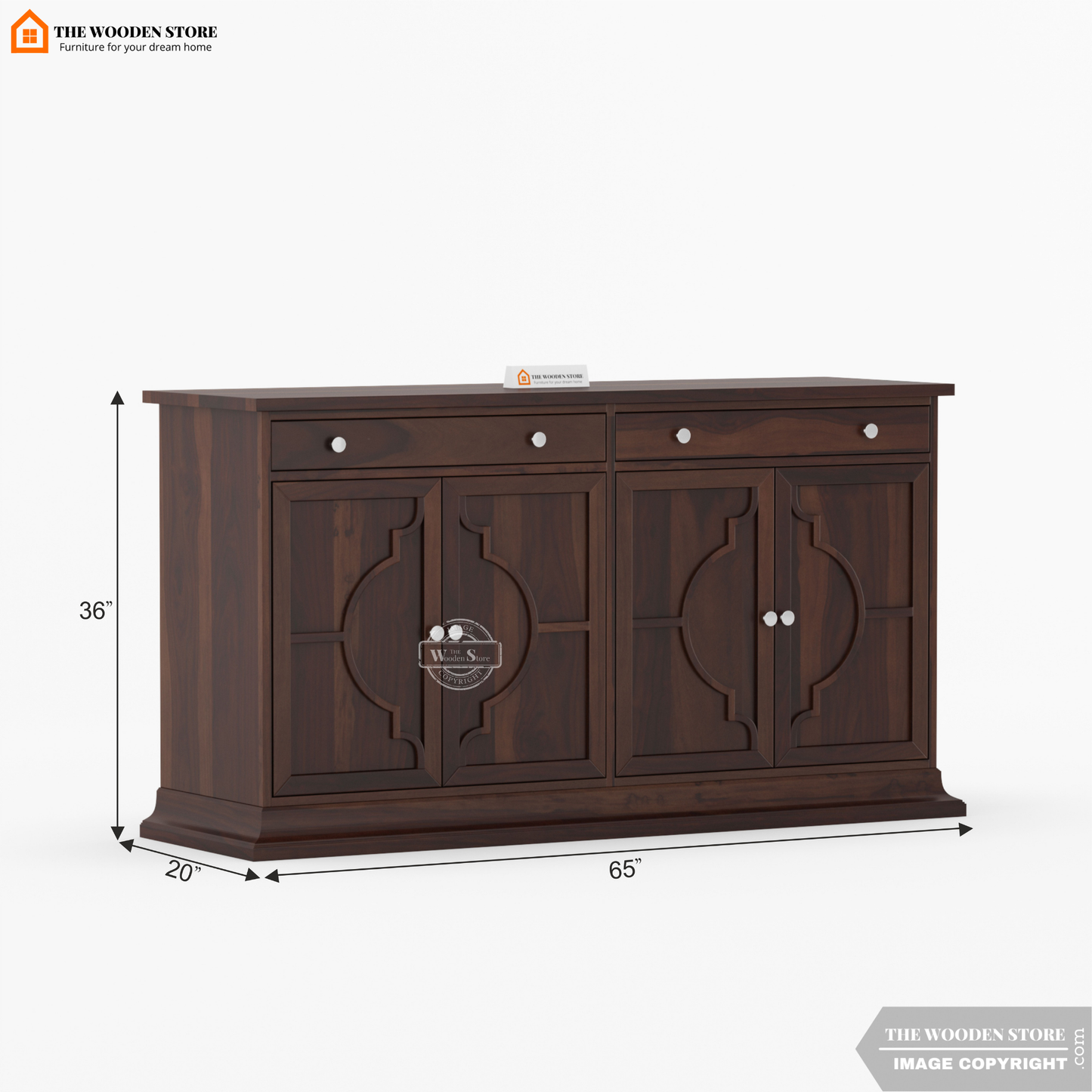 Coulter Cabinets and Sideboard (Walnut Finish)