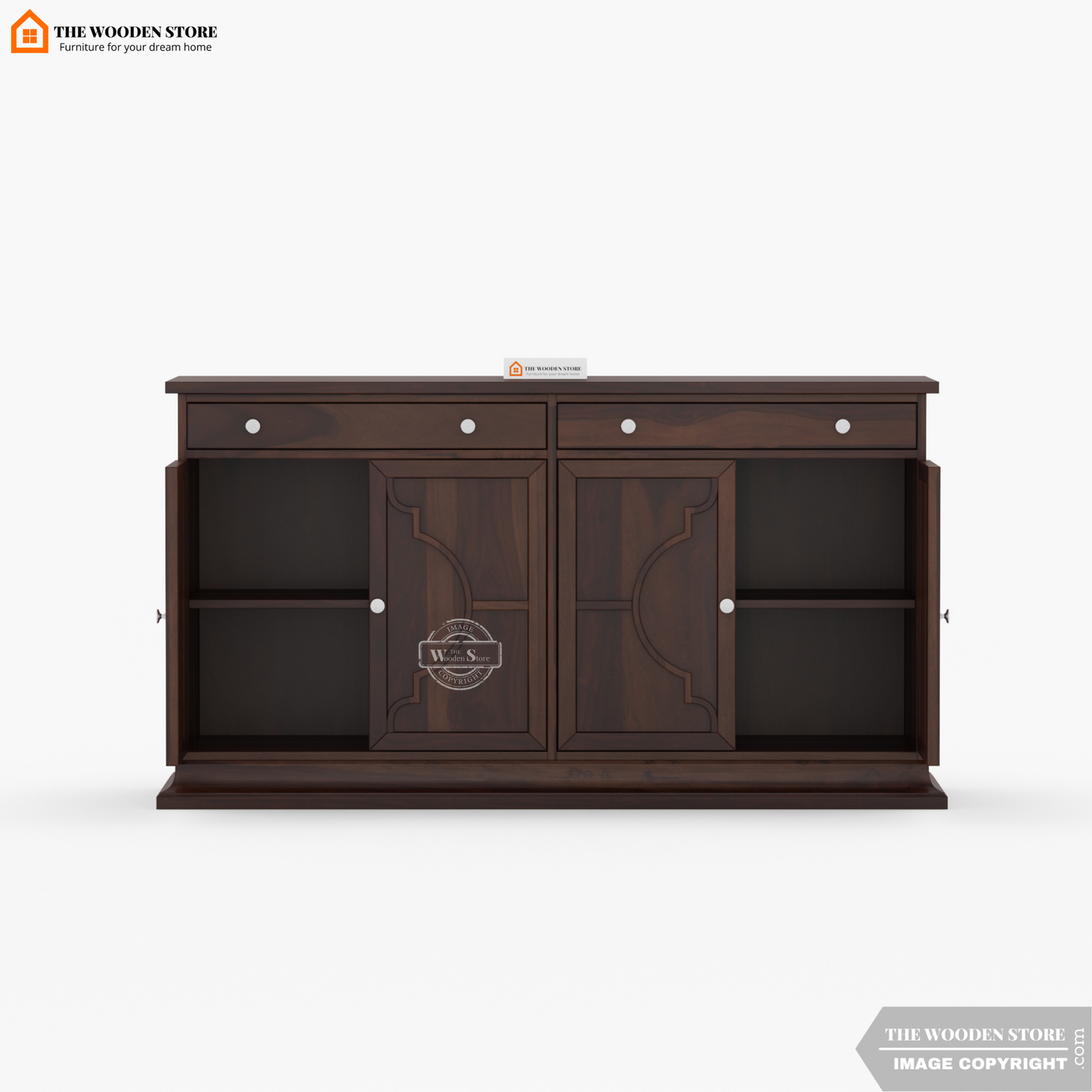 Coulter Cabinets and Sideboard (Walnut Finish)