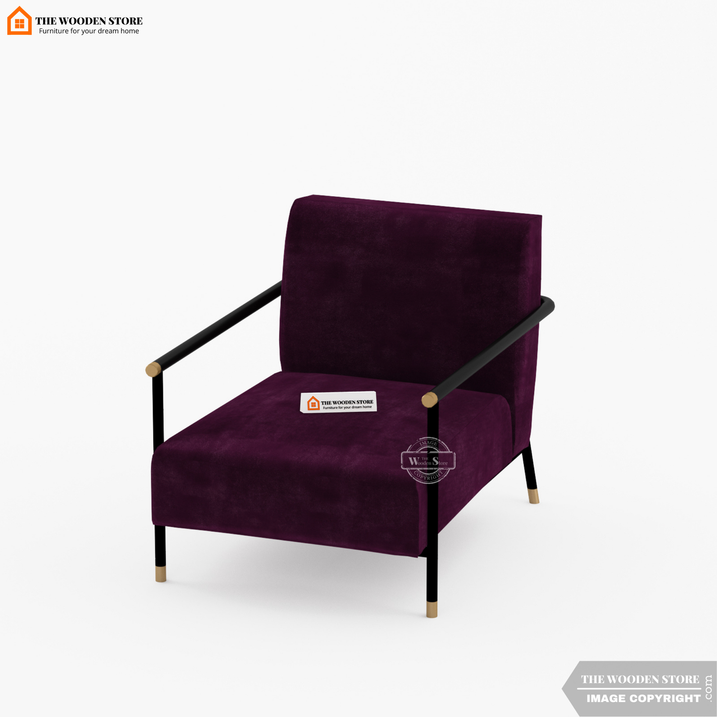 Monarch Metal Lounge Chair (Wine Berry)