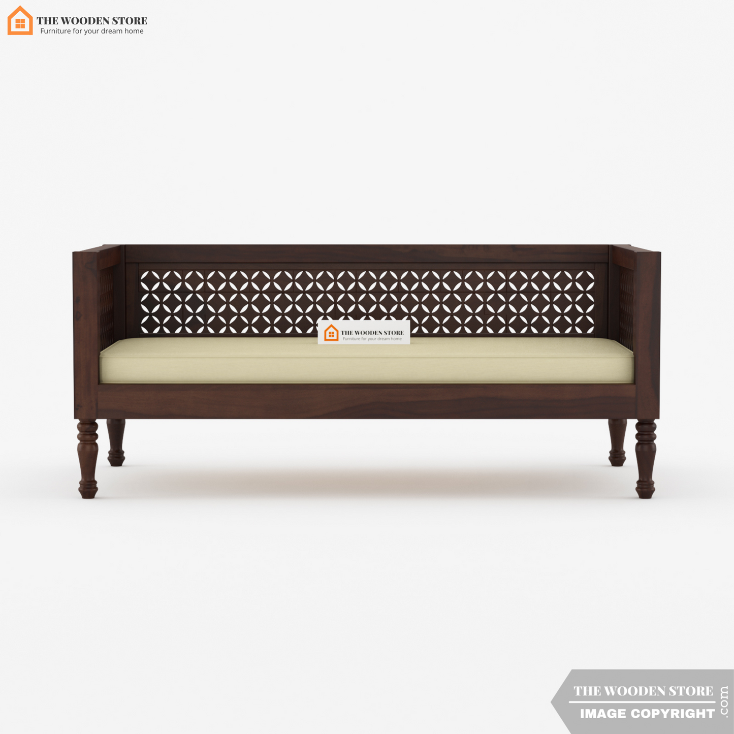 Angel Divan with Mattress (Honey Finish)