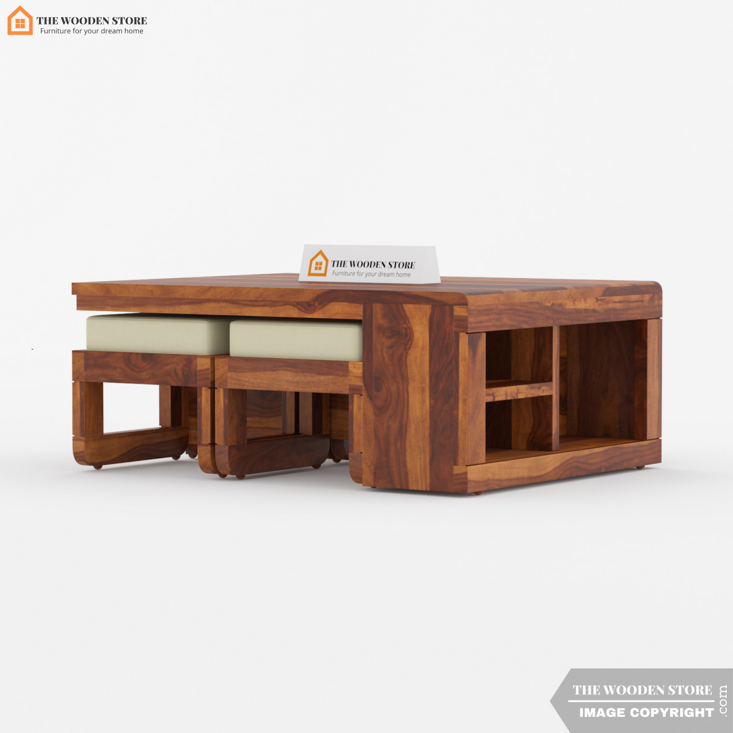 Vanessa Coffee Table Set (Honey Finish)