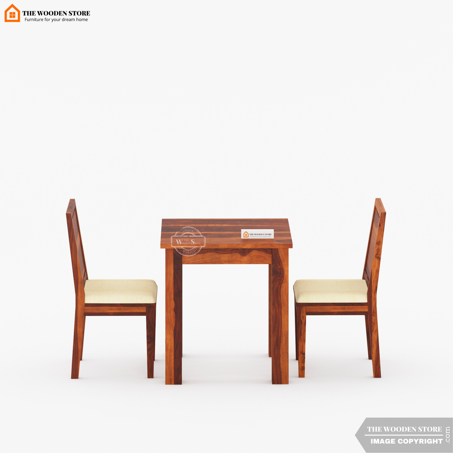 Oswald 2 Seater Dining Set (Honey Finish)