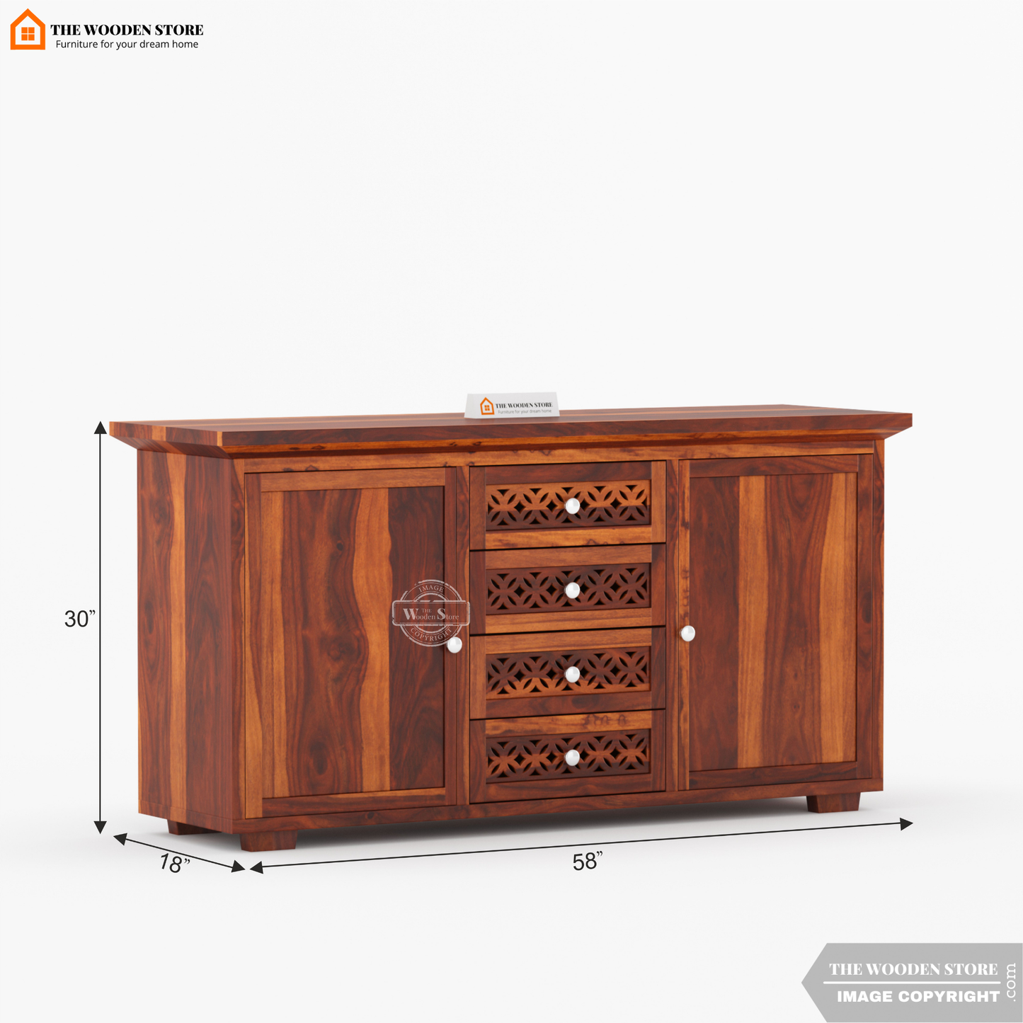 Daffy Cabinets and Sideboard (Honey Finish)