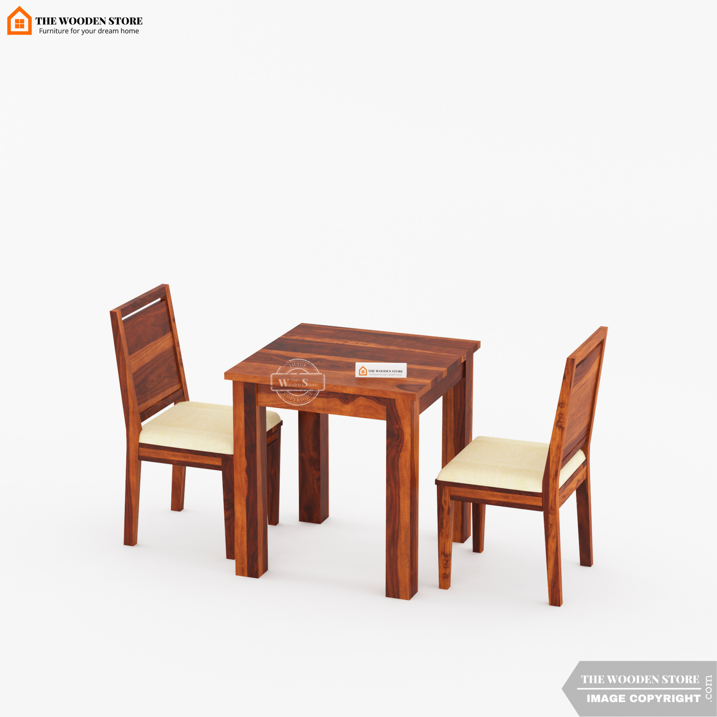 Oswald 2 Seater Dining Set (Honey Finish)