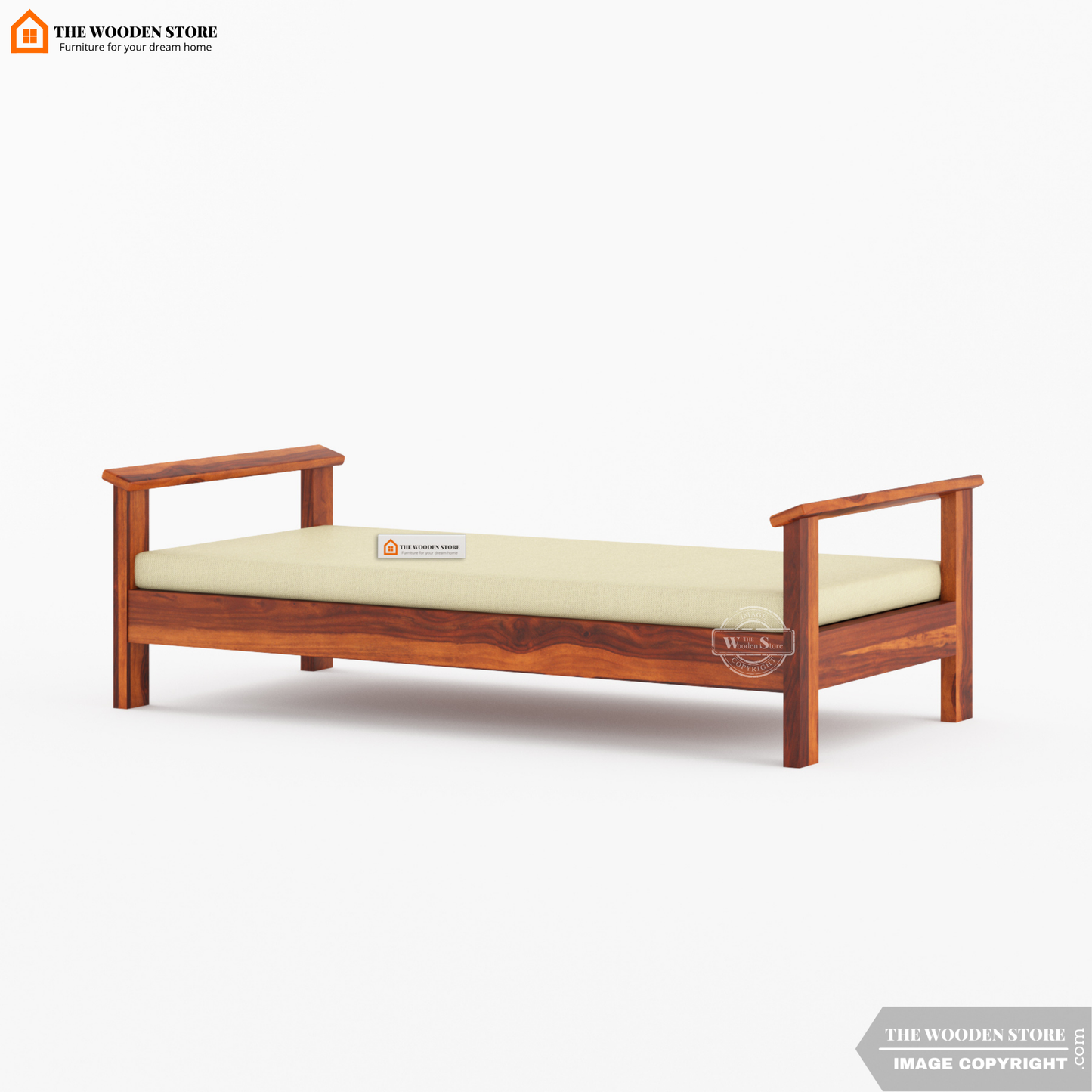 Suhara Divan with Mattress (Honey Finish)