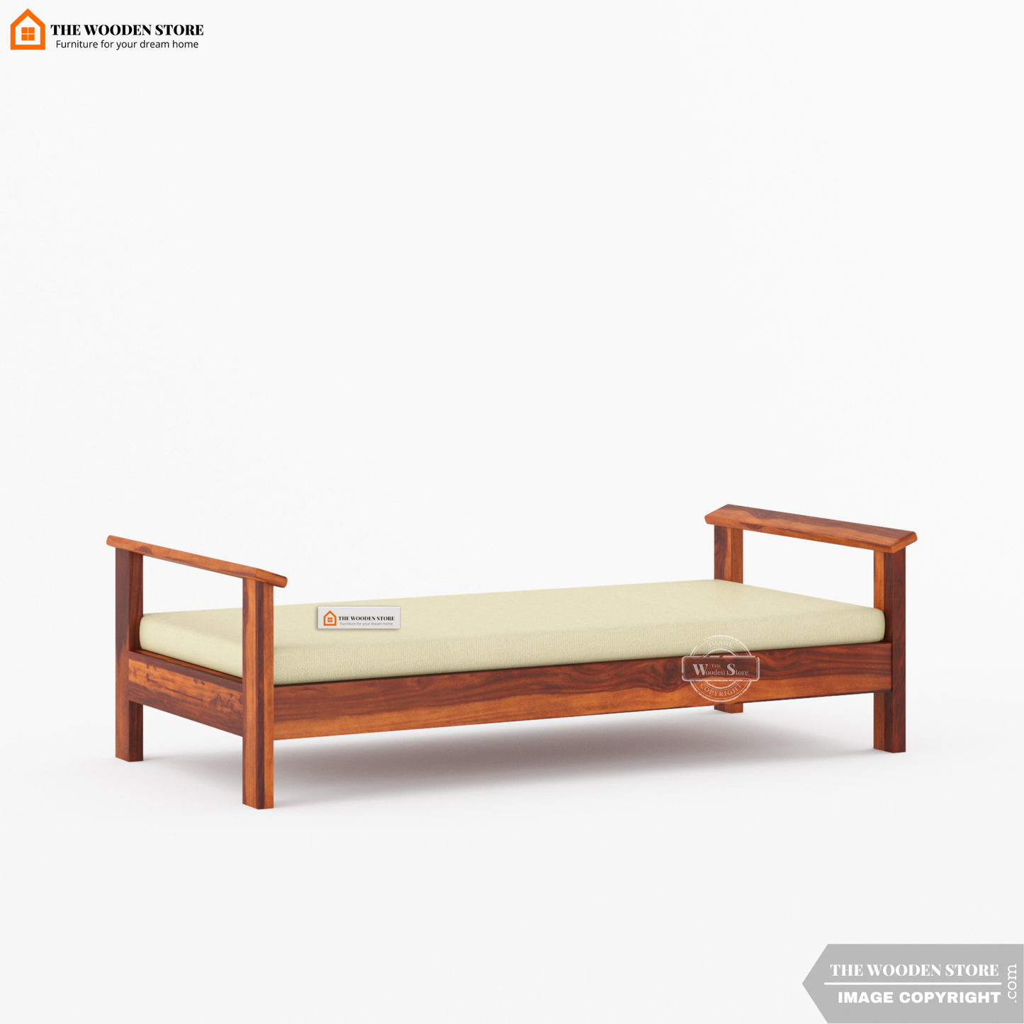 Suhara Divan with Mattress (Honey Finish)