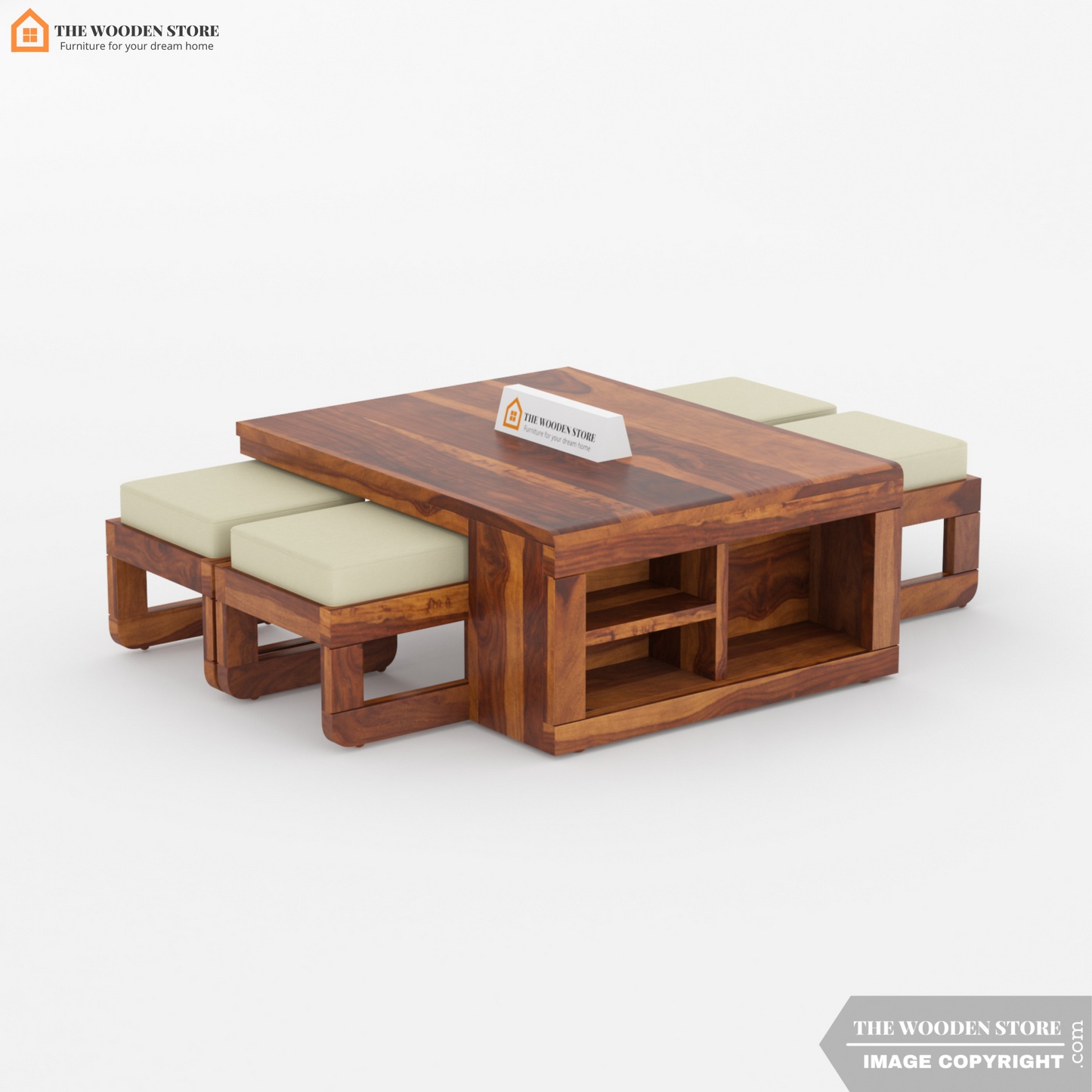 Vanessa Coffee Table Set (Honey Finish)