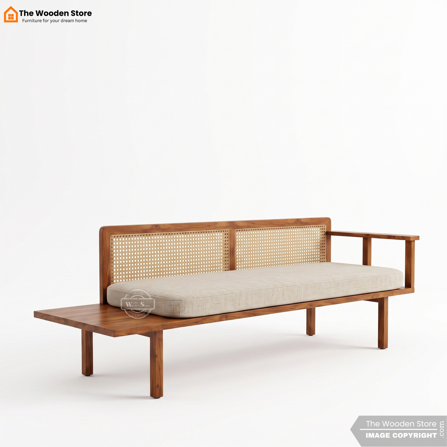 Aurelian Bench With Back Rest (Honey Finish)