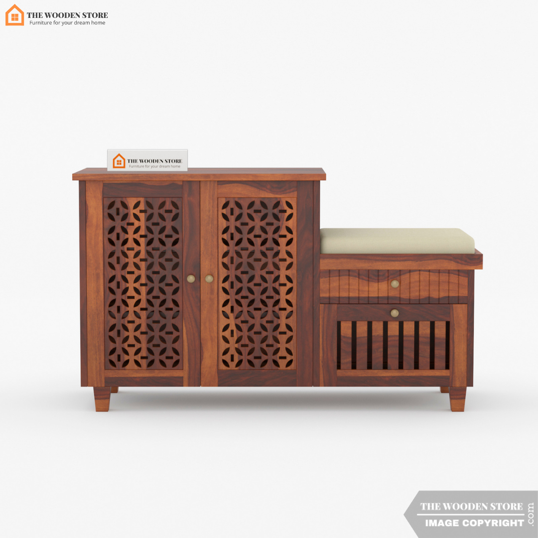 Daffy Shoe Rack (Honey Finish)