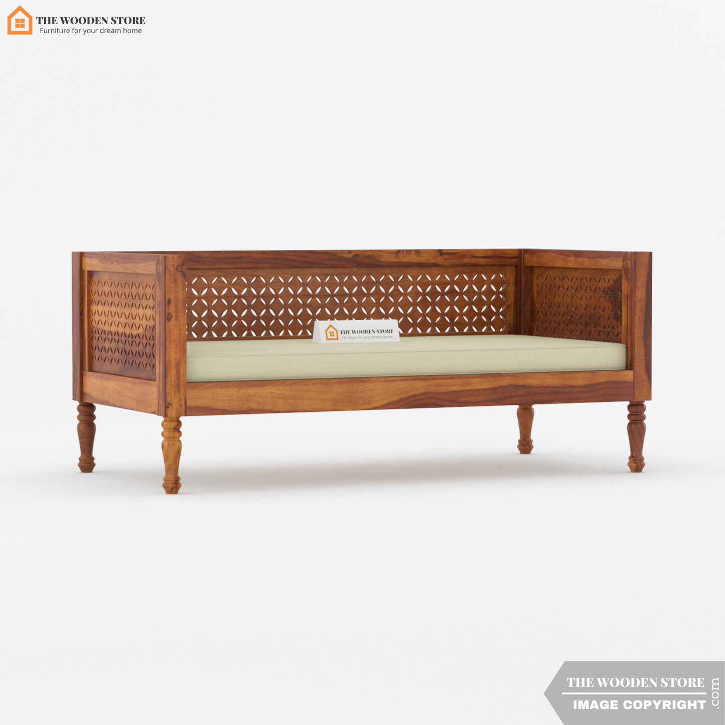 Angel Divan with Mattress (Honey Finish)