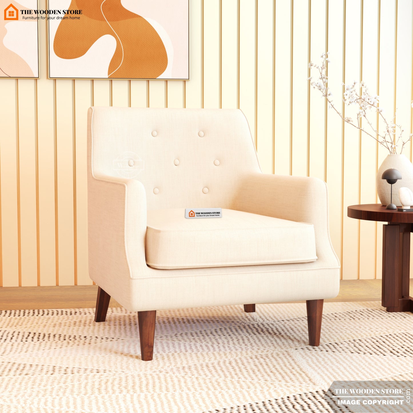 Gaven Lounge Chair (Soft Vanilla)