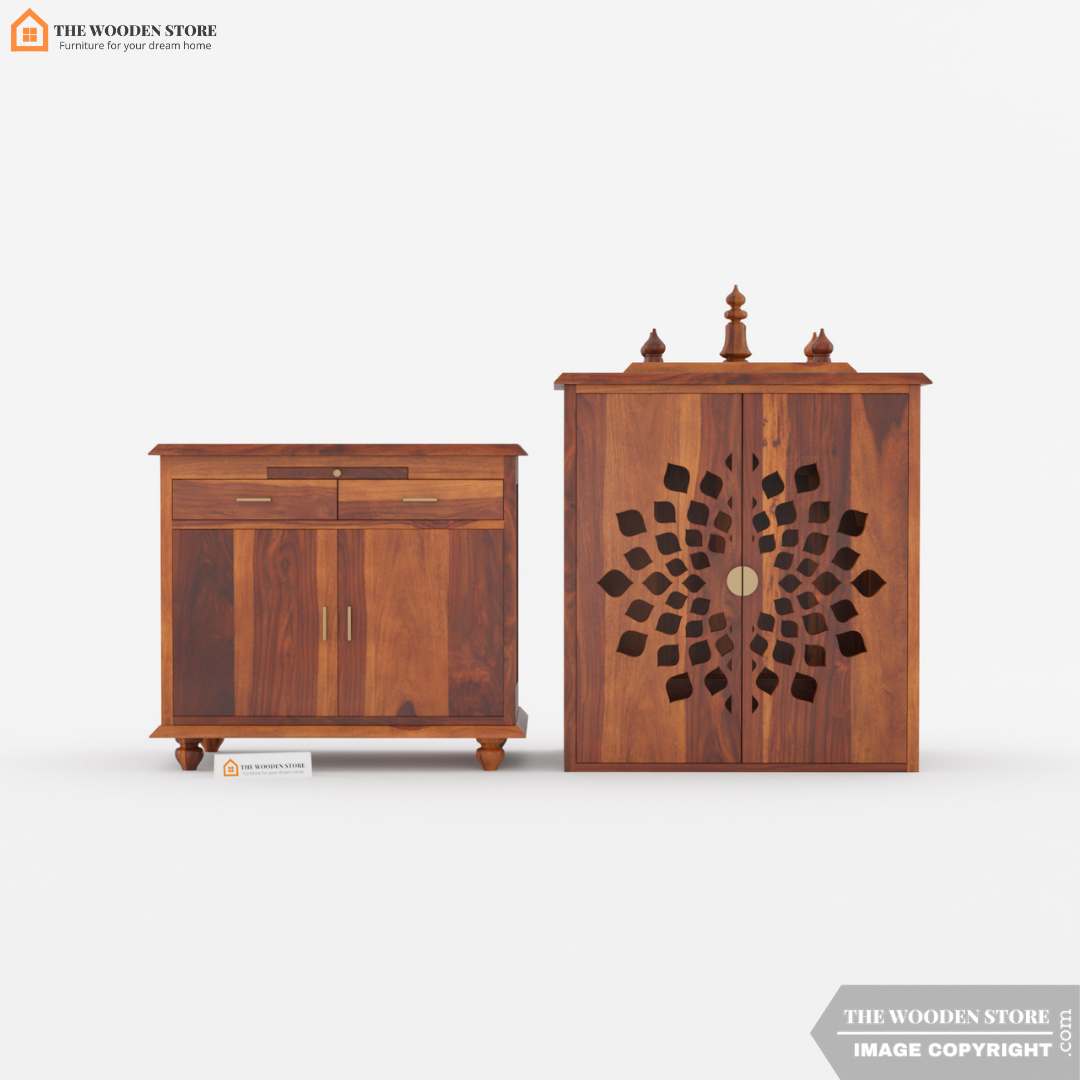 Amritam Home Temple (Honey Finish)