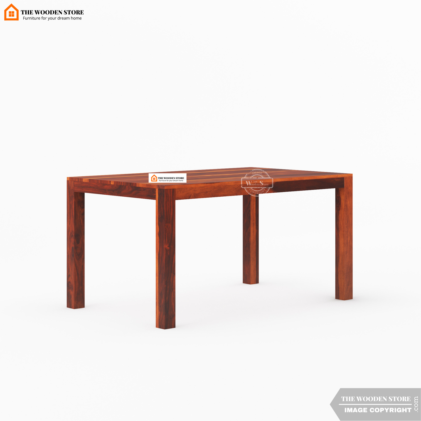 Tobey 6 Seater Dining Set With Bench (Honey Finish)