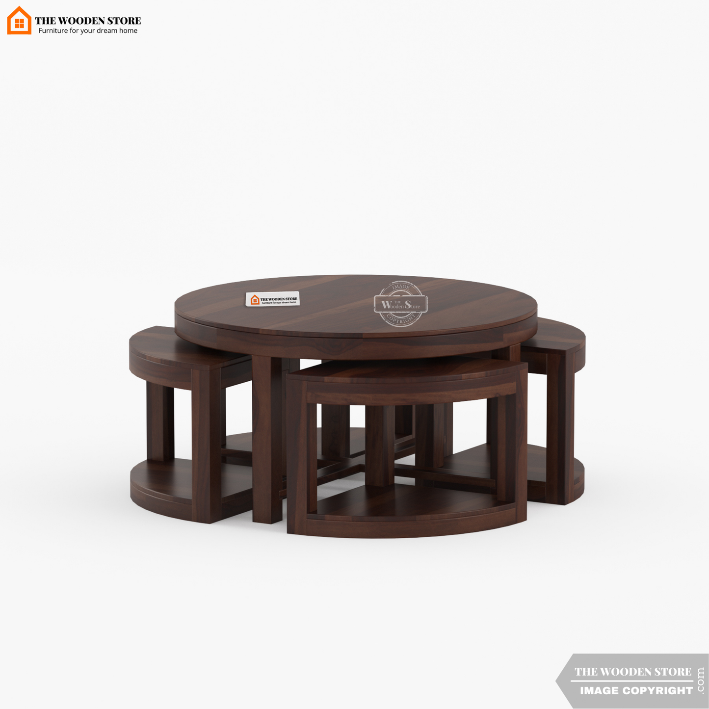 Rio Coffee Table Set (Walnut Finish)