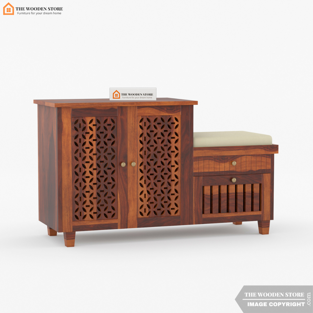 Daffy Shoe Rack (Honey Finish)
