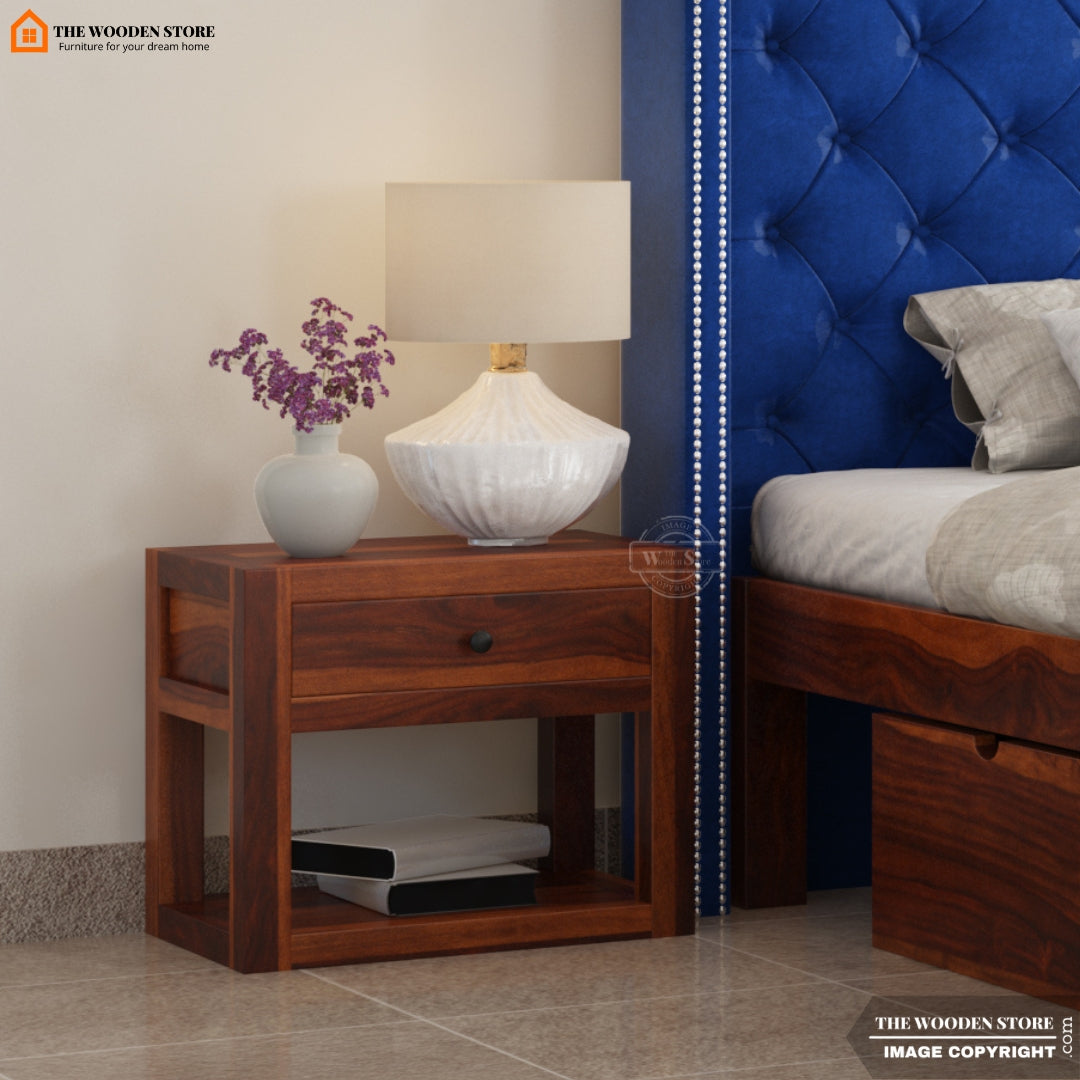 David Bedside Table (Honey Finish)