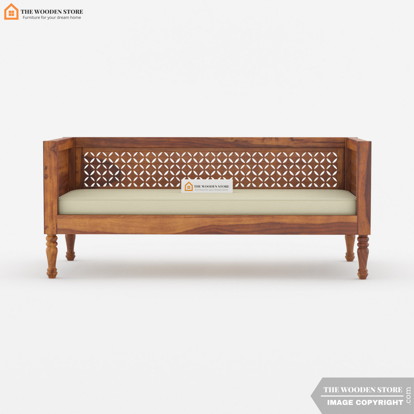 Angel Divan with Mattress (Honey Finish)
