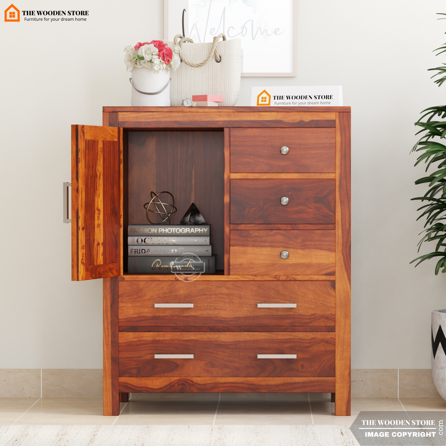 Bristol Chest Of Drawers (Honey Finish)