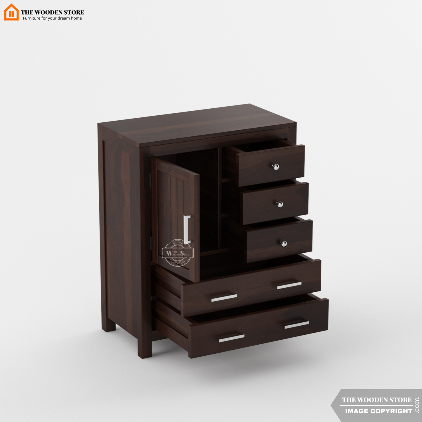 Bristol Chest Of Drawers (Walnut Finish)