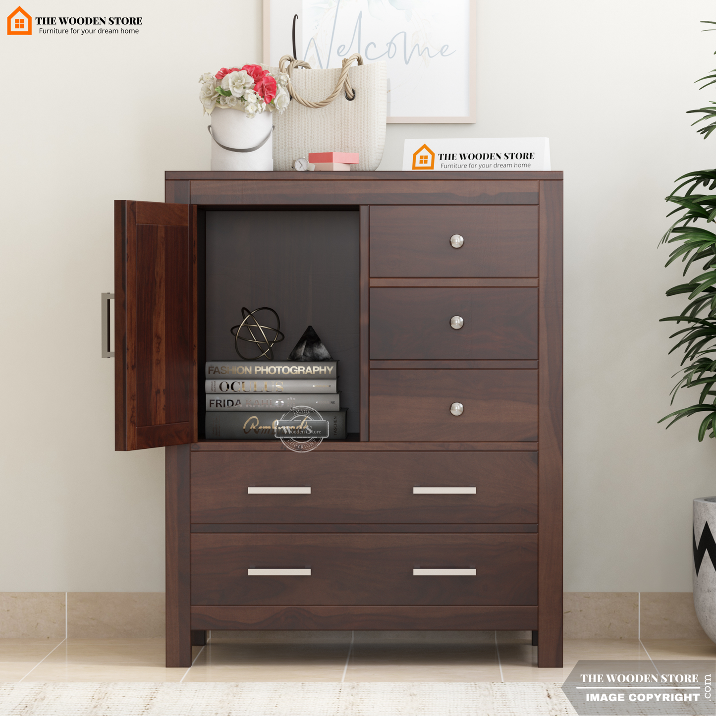 Bristol Chest Of Drawers (Walnut Finish)
