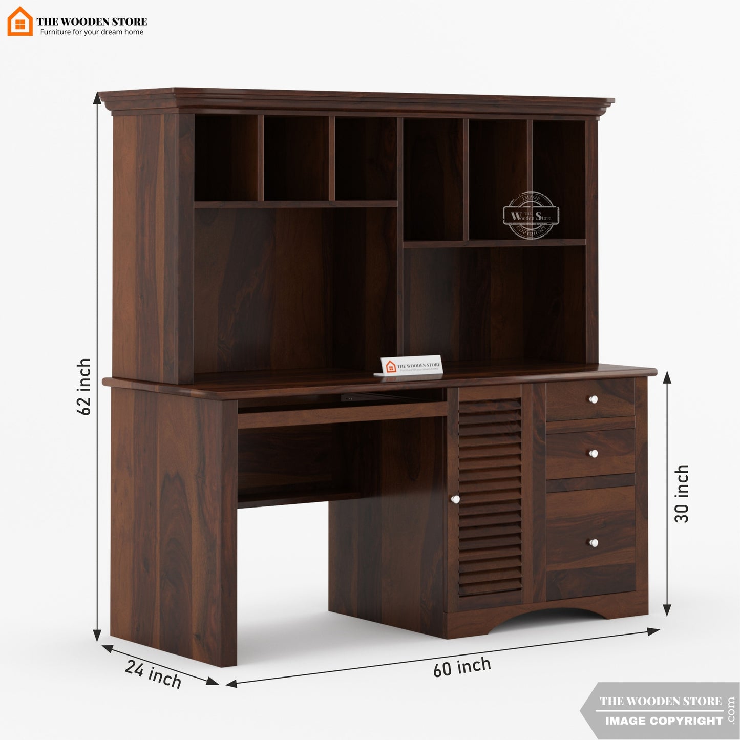 Octave Study Table (Walnut Finish)