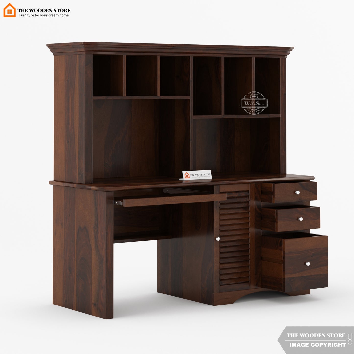 Octave Study Table (Walnut Finish)