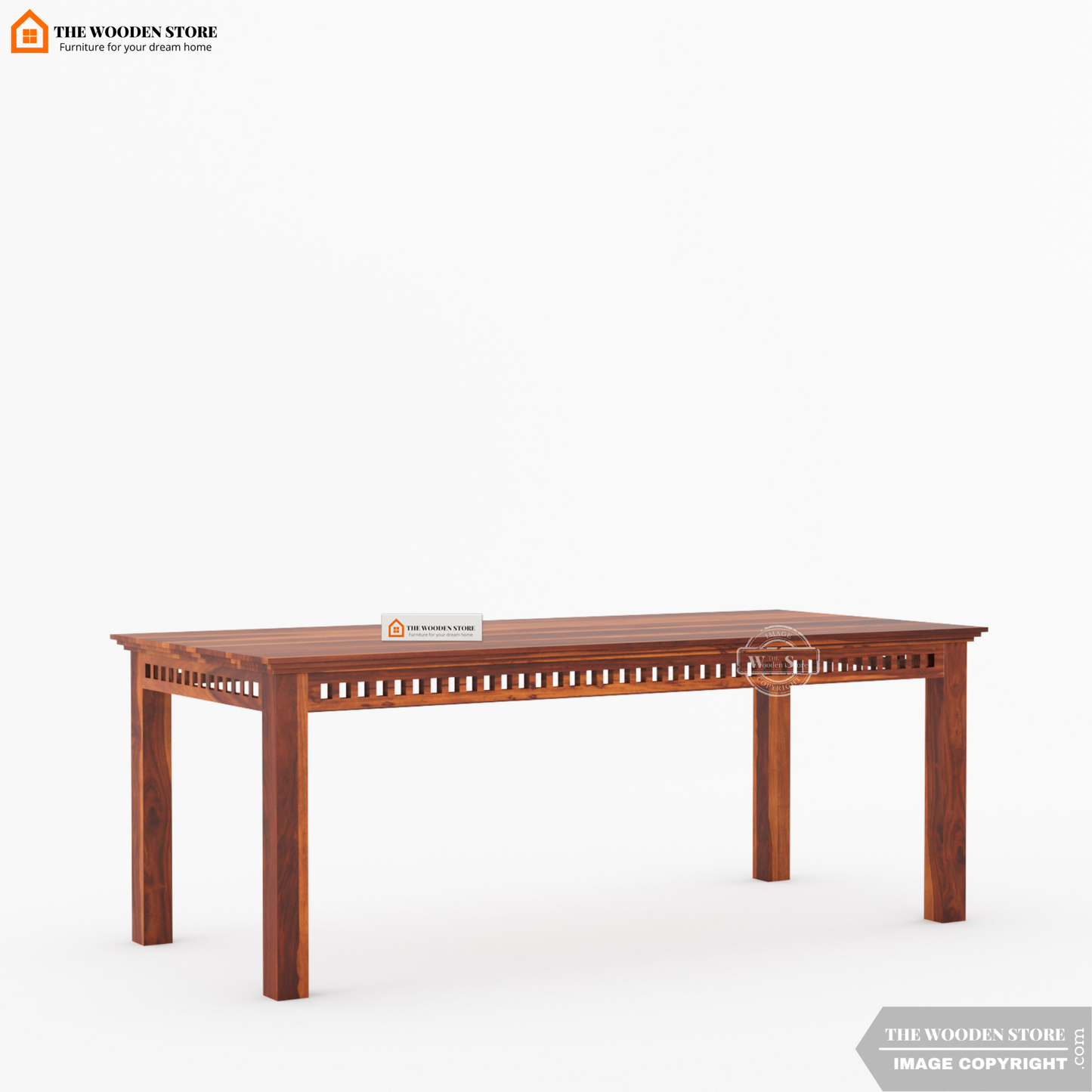 Donald 8 Seater Dining Set (Honey Finish)