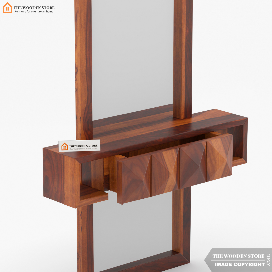 Morris Wall Mounted Dressing Table (Honey Finish)