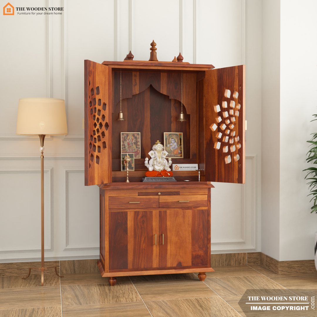 Amritam Home Temple (Honey Finish)