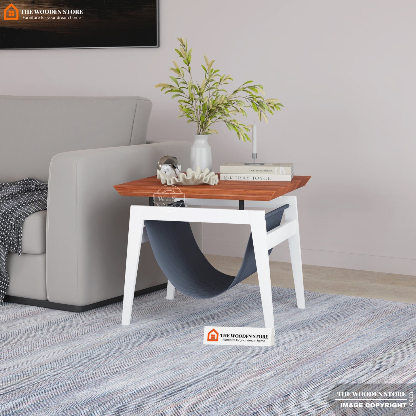 Kikko Cat Table (Acacia Wood, Dual Finish)