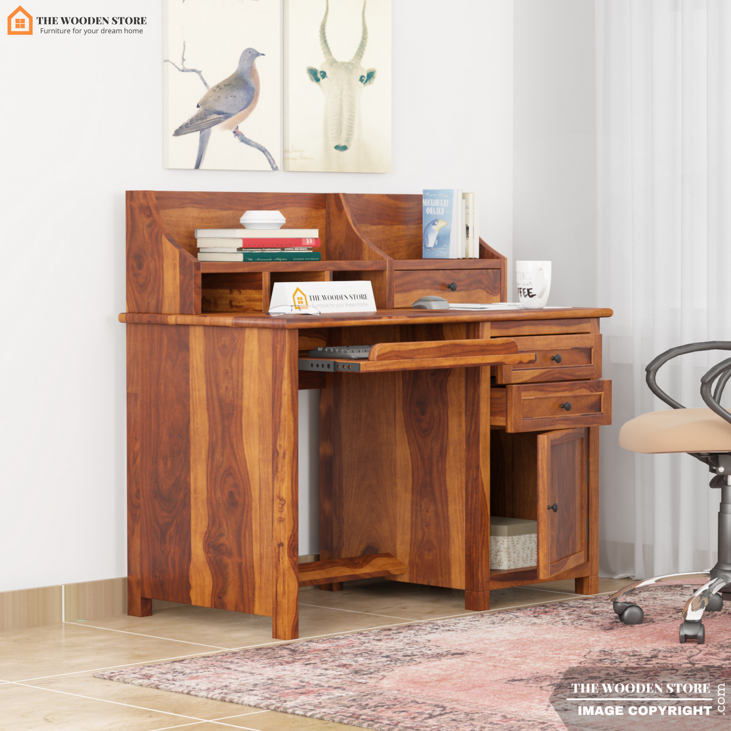 Nemo Study Table (Honey Finish)
