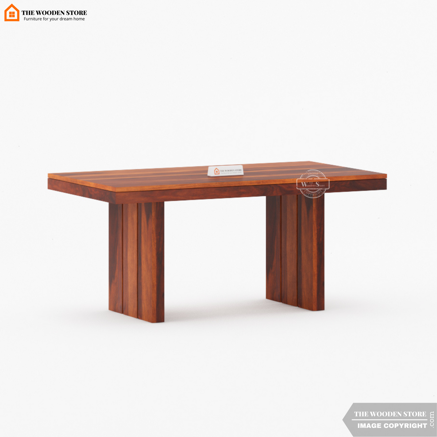 Tom 6 Seater Dining Set With Bench (Honey Finish)