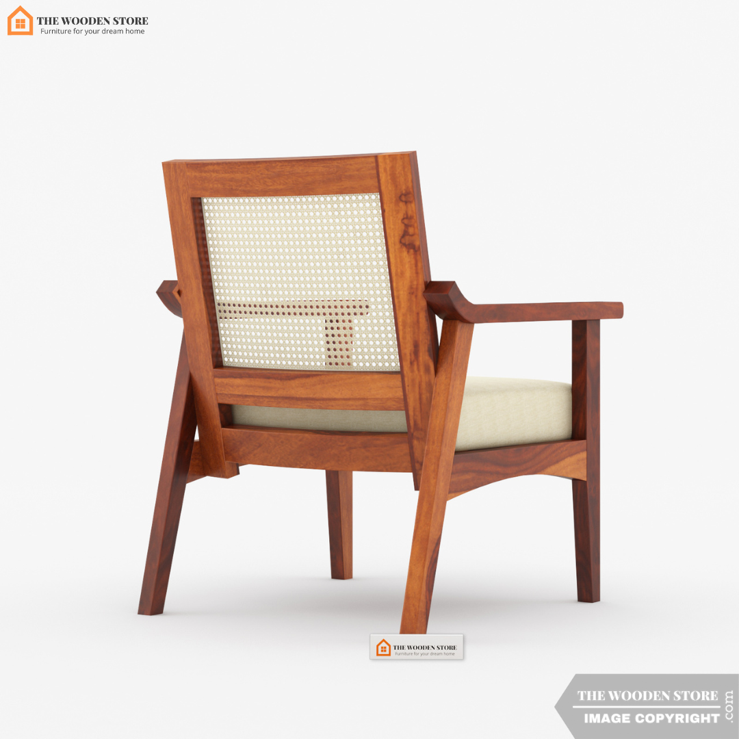 Dzire Cane Arm Chair (Honey Finish)