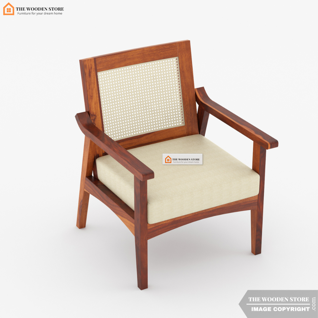 Dzire Cane Arm Chair (Honey Finish)