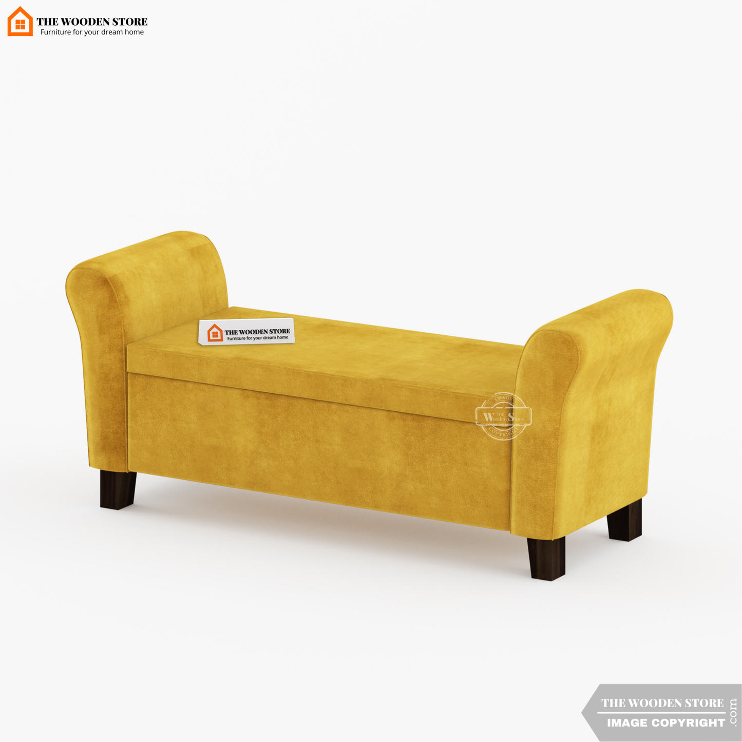 Kaysen Bench With Storage (Orange Gold)