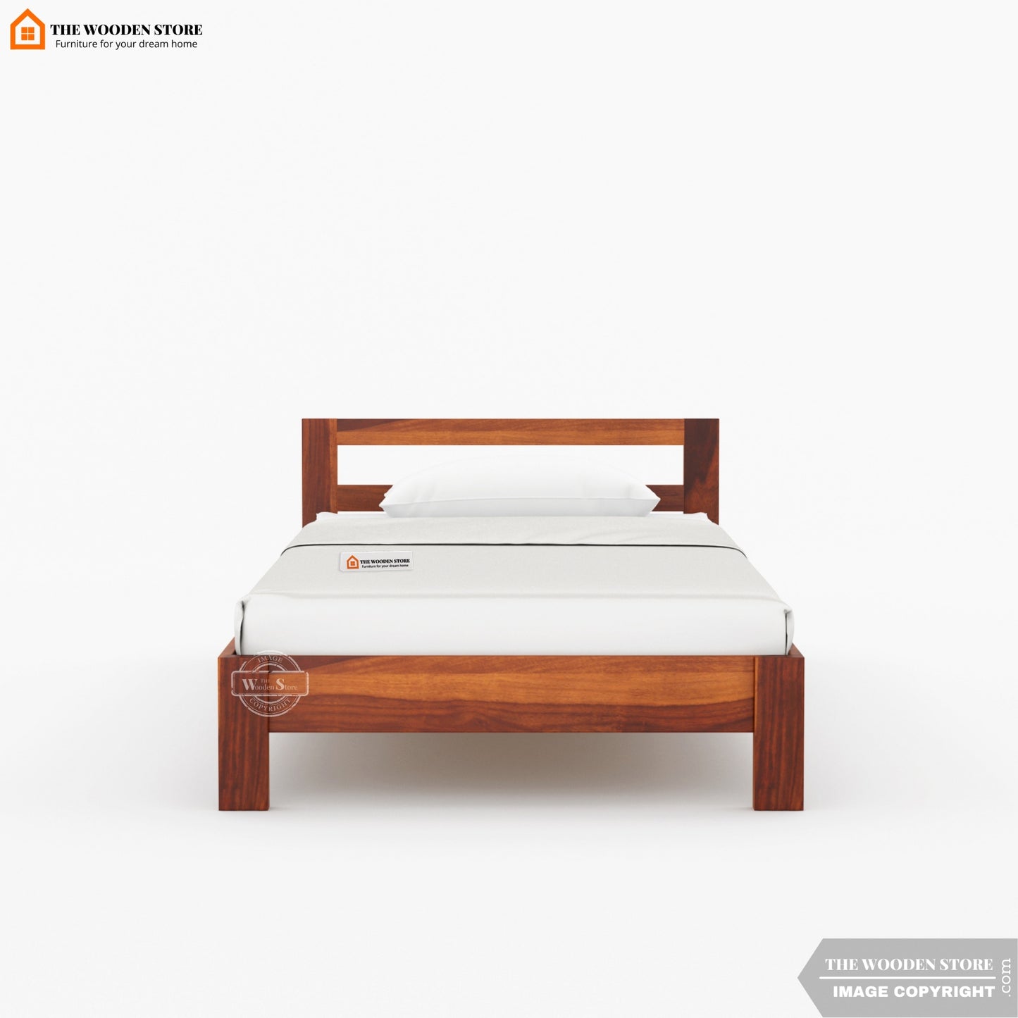 Romney Single Bed Without Storage ( Honey Finish )
