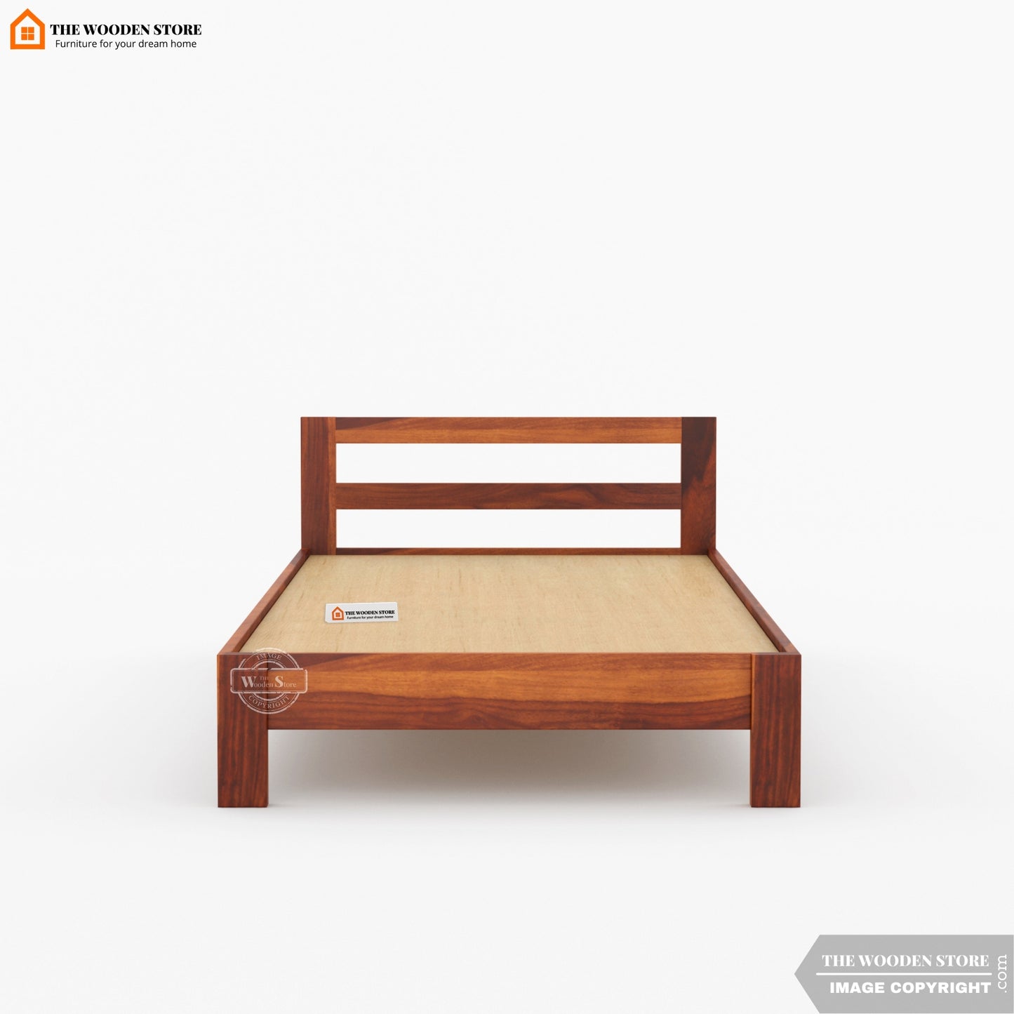 Romney Single Bed Without Storage ( Honey Finish )