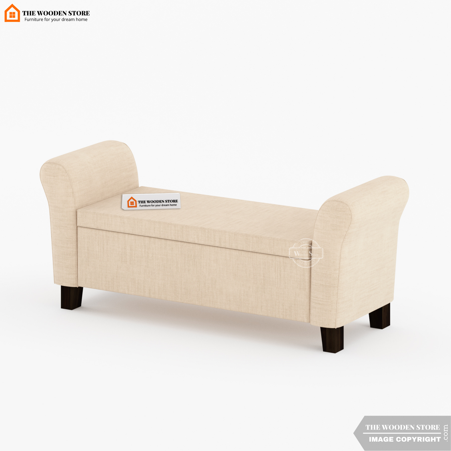 Kaysen Bench With Storage (Soft Vanilla)