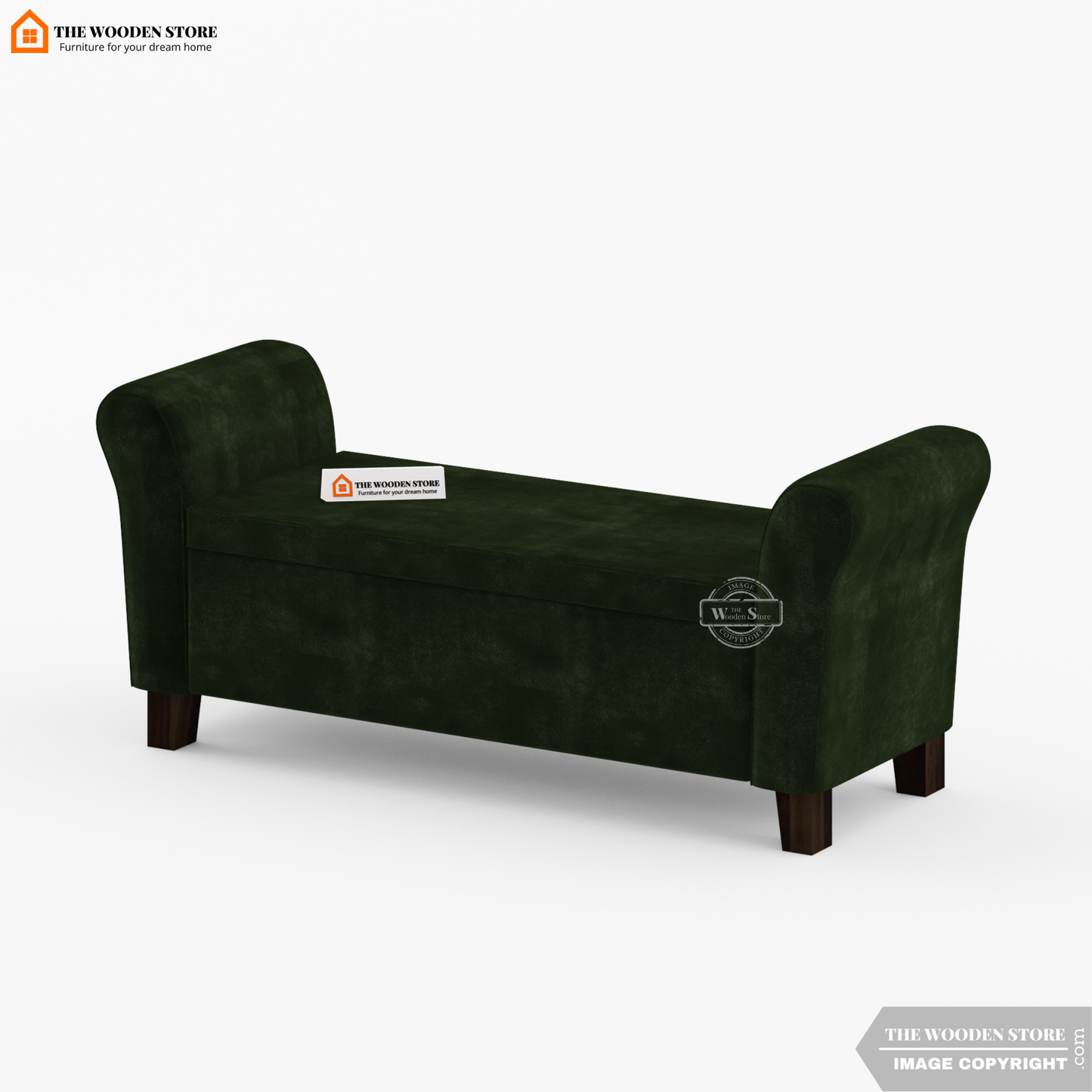 Kaysen Bench With Storage (Olive Green)