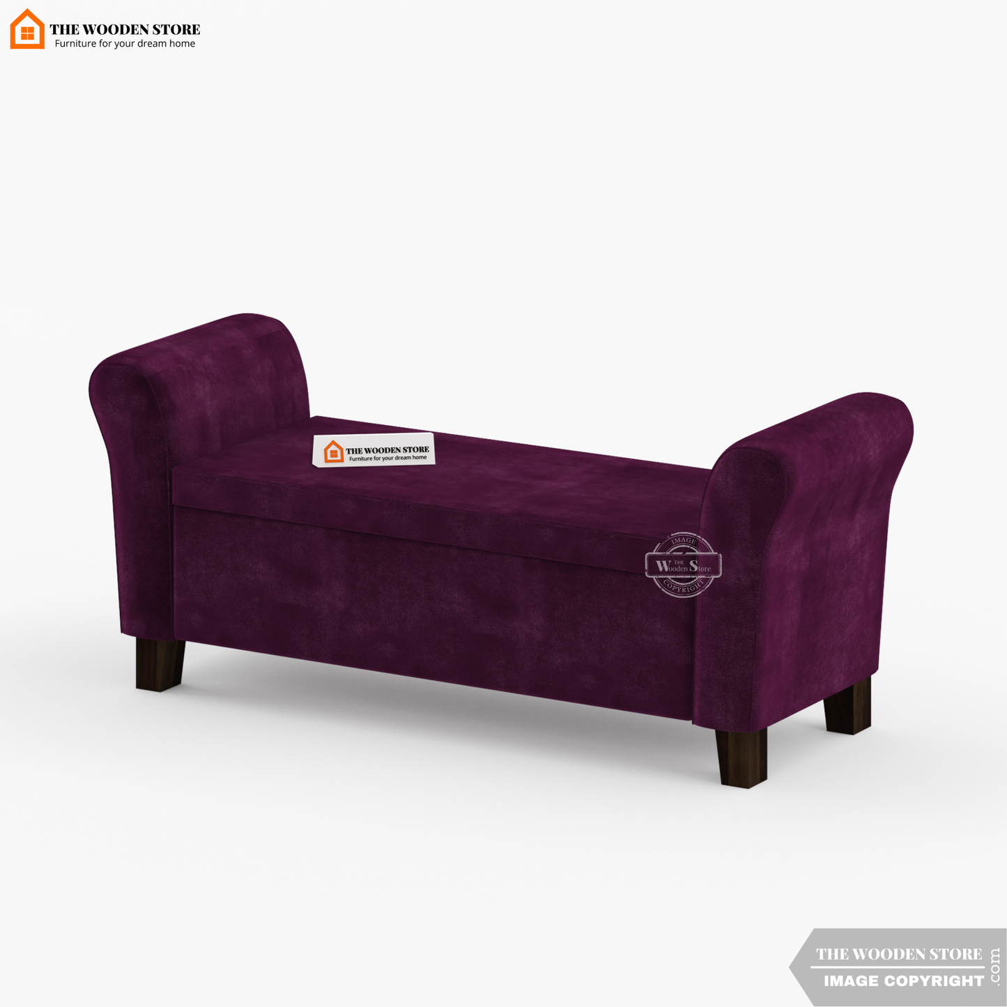 Kaysen Bench With Storage (Wine Berry)