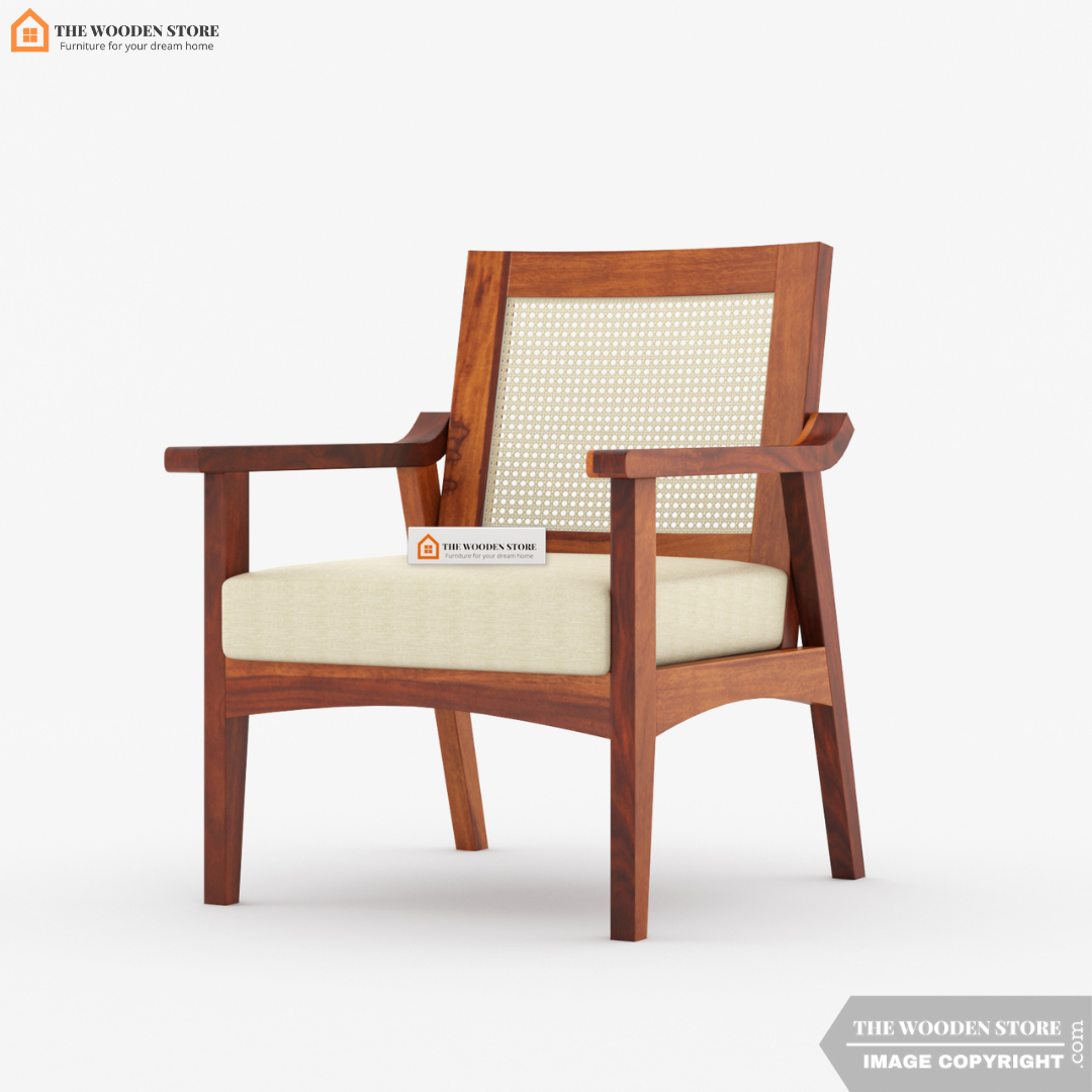 Dzire Cane Arm Chair (Honey Finish)