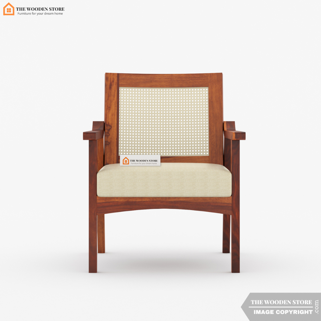 Dzire Cane Arm Chair (Honey Finish)